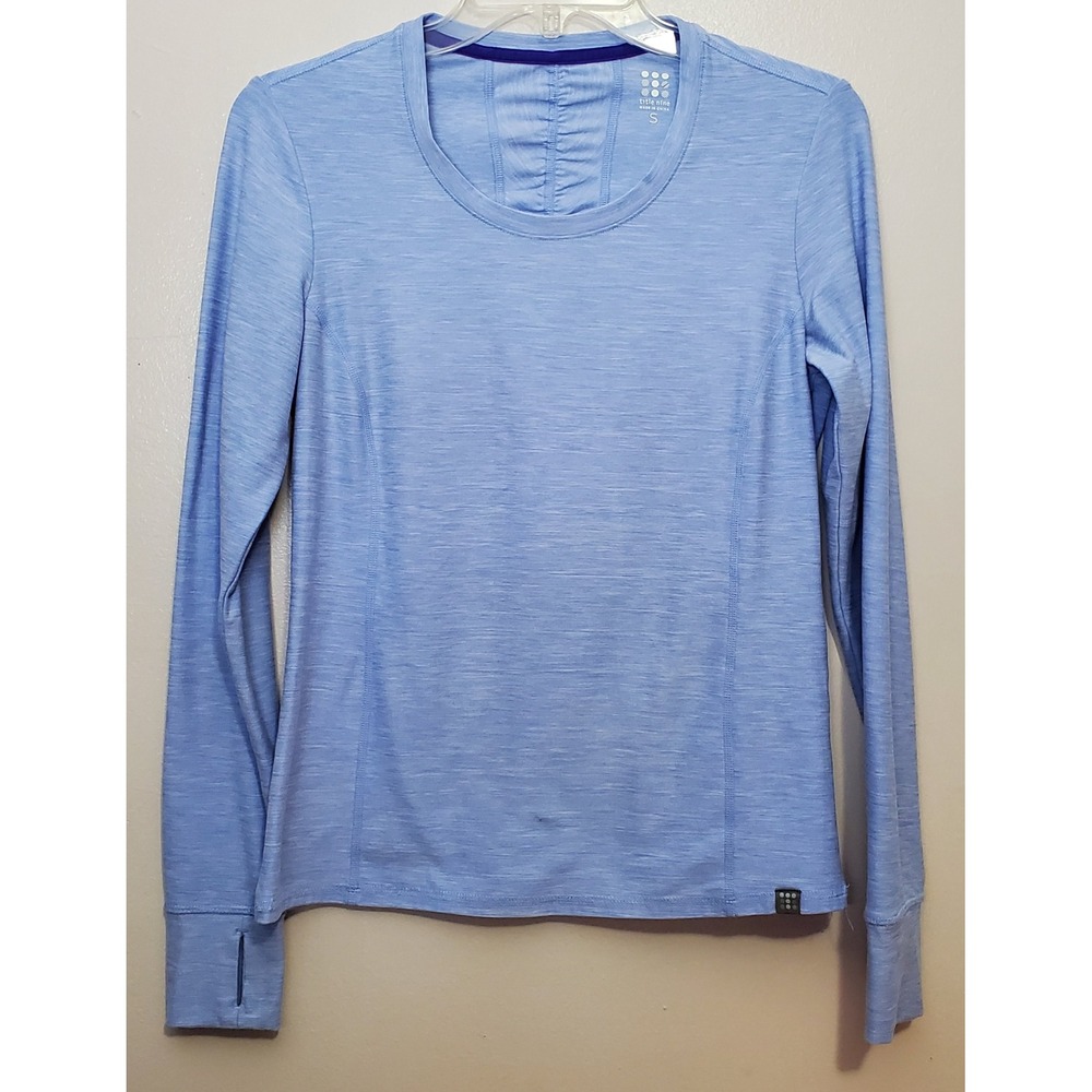 Title Nine Grace Long‎ Sleeve Small Lavendar Periwinkle Blue Buttah StinkStopper